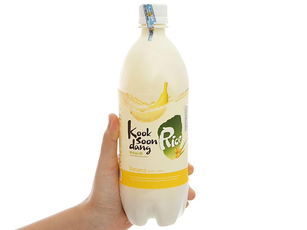 Nước gạo lên men KOOK SOON DANG Makgeolli hương chuối 4% chai 750ml 0