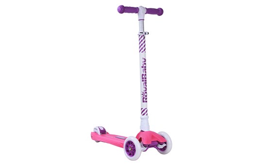 Xe scooter RoyalBaby RO203M-3 nhôm Tím trắng ( 3 bánh )