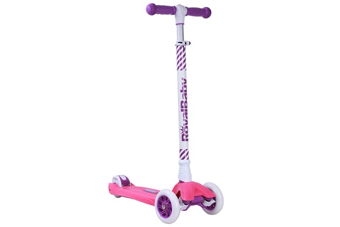 Xe scooter RoyalBaby RO203M-3 nhôm Xanh Lá ( 3 bánh ) Màu Trắng - Tím