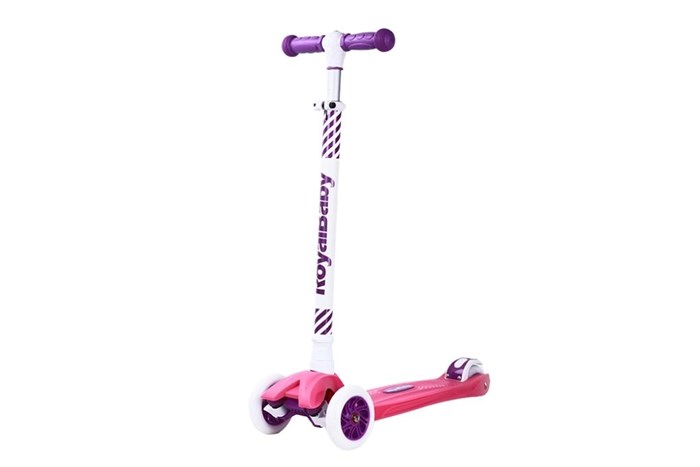 Xe scooter RoyalBaby RO203M-3 nhôm Xanh Lá ( 3 bánh ) Màu Trắng - Tím