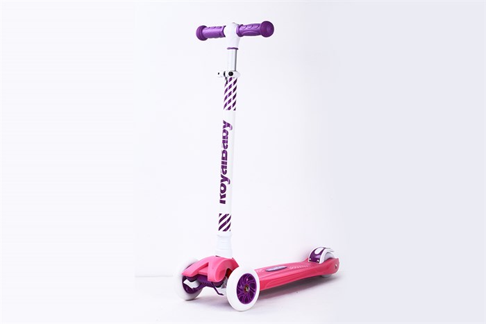 Xe scooter RoyalBaby RO203M-3 nhôm Xanh Lá ( 3 bánh ) Màu Trắng - Tím