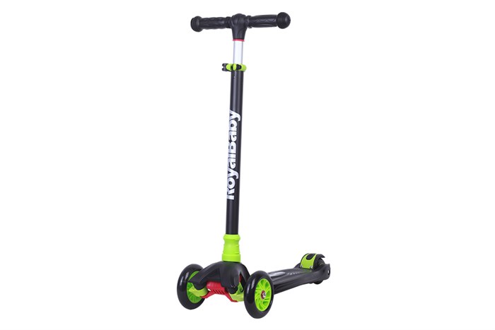 Xe scooter RoyalBaby RO203M-3 nhôm Xanh Lá ( 3 bánh ) Màu Đen - Xanh lá