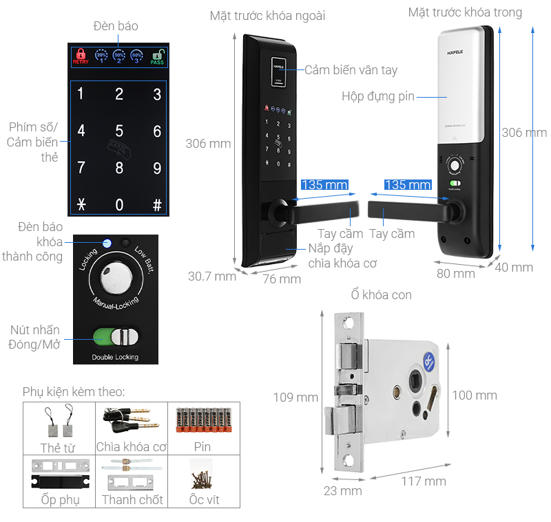 Khóa điện tử Hafele EL9000 (912.05.378)