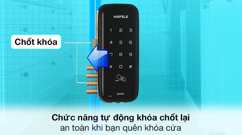 Chức năng tự động khóa - Khóa điện tử Hafele ER4400-TCR (912.05.701)