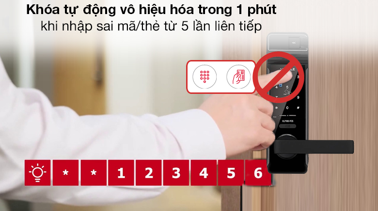 Tụ động vô hiệu hóa - Khóa điện tử Hafele thân khóa lớn EL7700 (912.05.584)