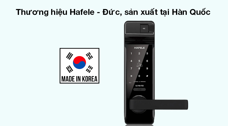 Khóa điện tử Hafele thân khóa lớn EL7700 (912.05.584) - Đảm bảo về chất lượng và mẫu mã với thương hiệu Hafele - Đức, sản xuất tại Hàn Quốc