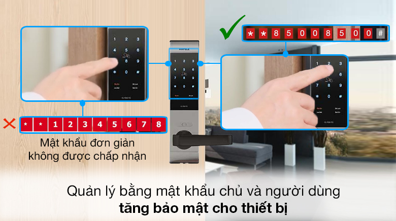 Quản lý khóa - Khóa điện tử Hafele thân khóa nhỏ EL7500 (912.05.716)