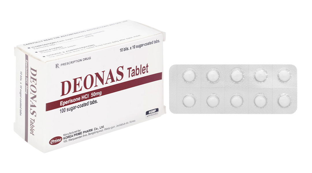Deonas tablet 50mg giãn cơ, trị đau do co cứng cơ