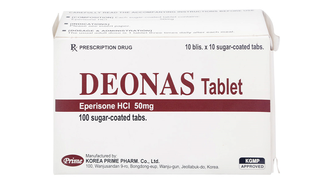 Deonas tablet 50mg giãn cơ, trị đau do co cứng cơ