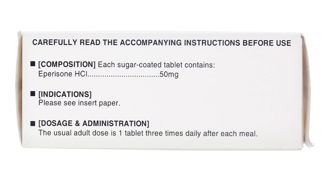 Deonas tablet 50mg giãn cơ, trị đau do co cứng cơ