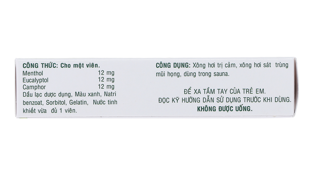 Viên xông Hương Tràm Vim Báo Gấm sát khuẩn hô hấp, giải cảm