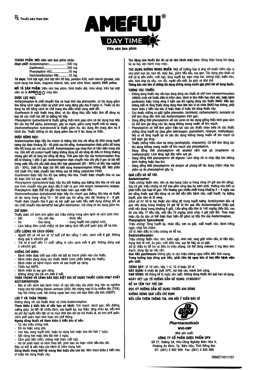 Thuốc Ameflu Daytime hộp 100 viên-Nhà thuốc An Khang