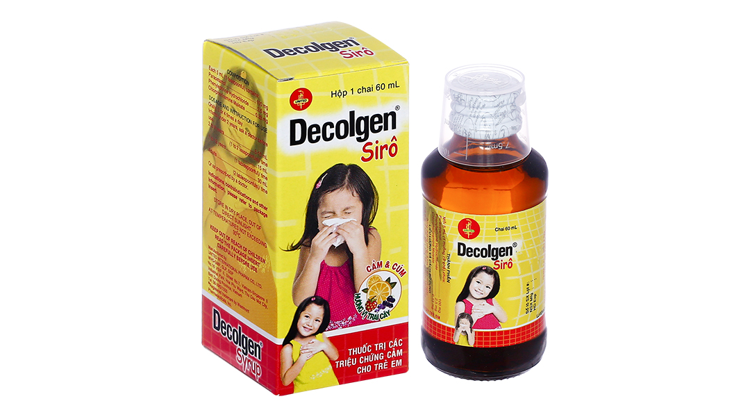 Siro Decolgen trị triệu chứng cảm cúm, viêm mũi dị ứng chai 60ml ...
