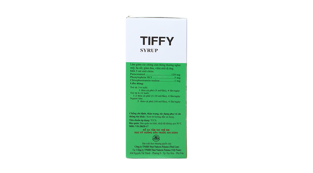 Siro Tiffy Syrup trị cảm cúm, cảm lạnh