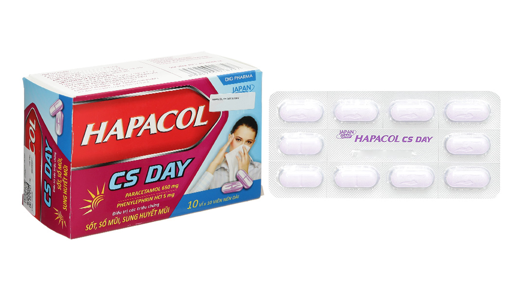 Hapacol CS Day trị cảm lạnh, cảm cúm (10 vỉ x 10 viên) -05/2023 |  nhathuocankhang.com