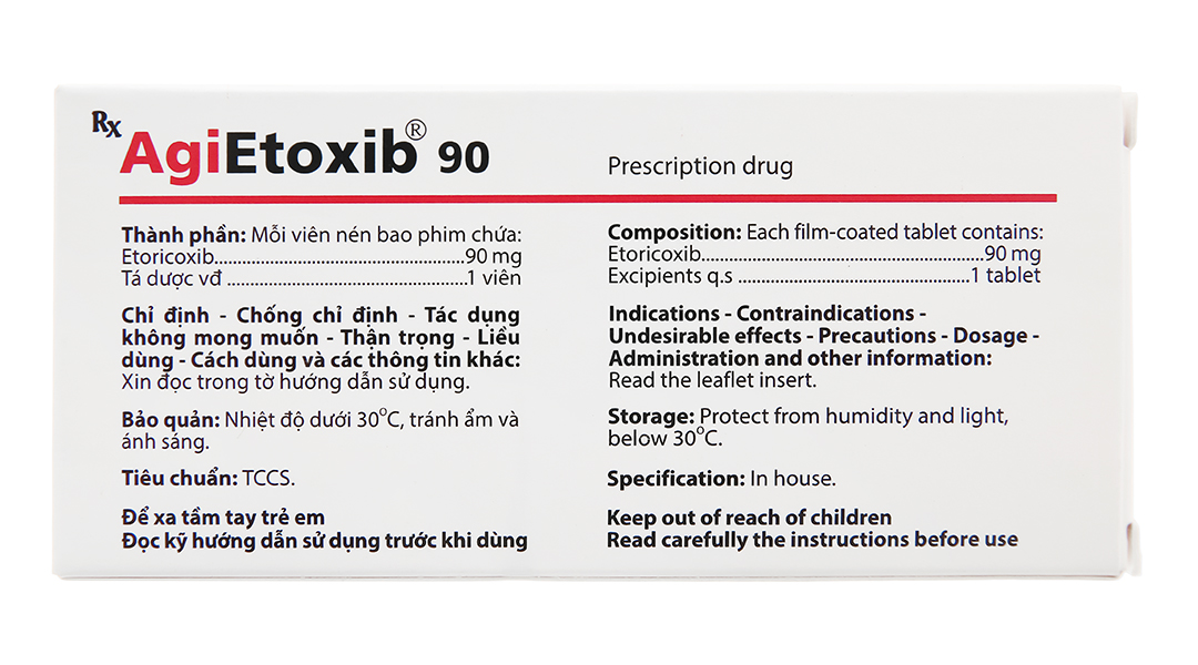 AgiEtoxib 90mg giảm đau, kháng viêm xương khớp