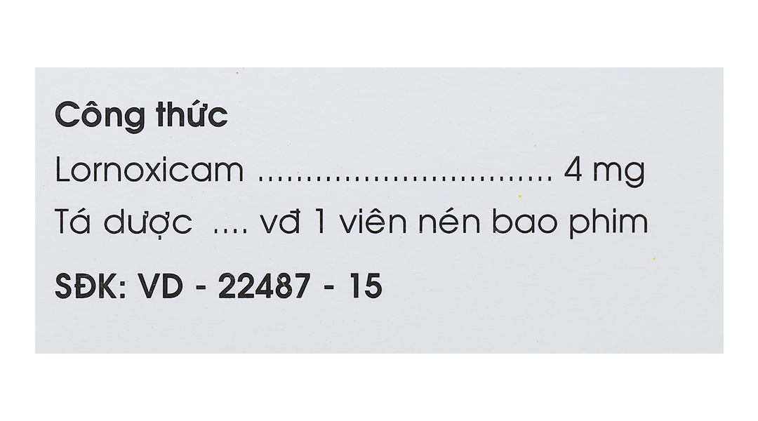 Vocfor 4mg giảm đau, kháng viêm xương khớp