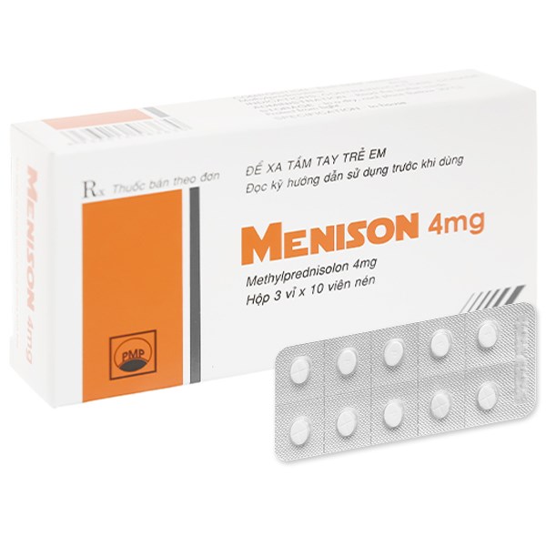 Menison 4mg trị các bệnh liên quan đến viêm khớp dạng thấp, dị ứng