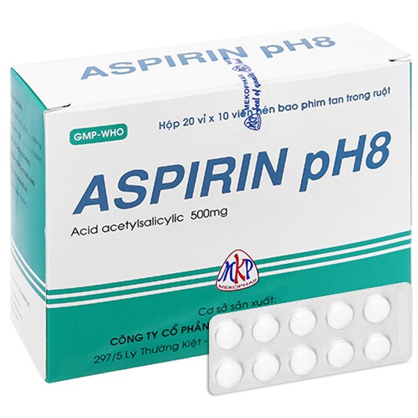 Aspirin pH8 500mg giảm đau, kháng viêm, hạ sốt
