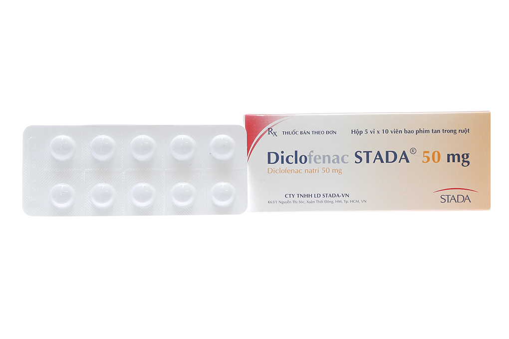 Diclofenac Stada 50mg giảm đau, kháng viêm xương khớp (5 vỉ x 10 ...