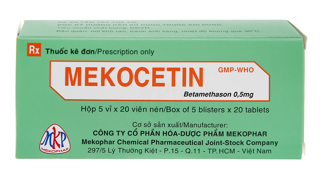 Mekocetin có tác dụng làm giảm triệu chứng nào của những bệnh được đề cập?
