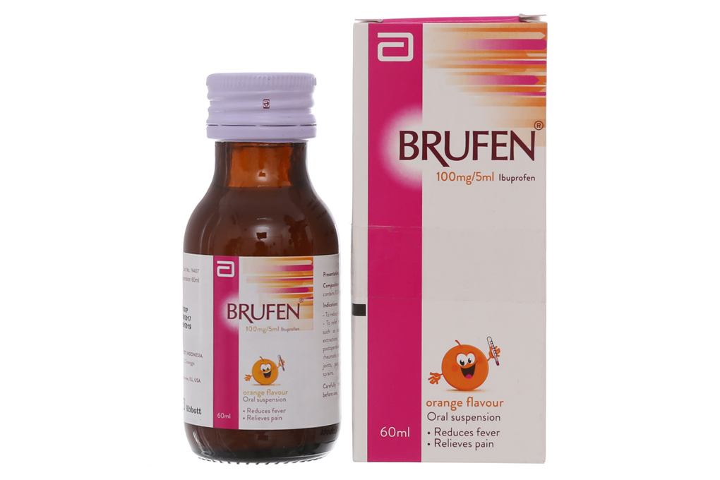 Siro Brufen 100mg/5ml giảm đau, hạ sốt chai 60ml 03/2023 -  Nhathuocankhang.com