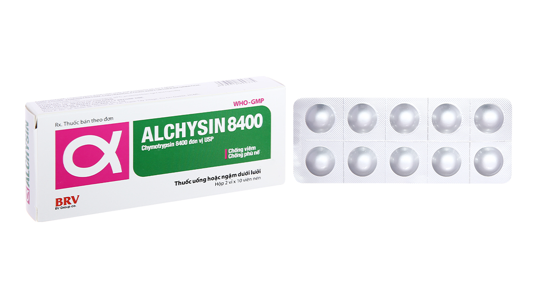 Alphachysin 8400 IU trị phù nề sau chấn thương, phẫu thuật