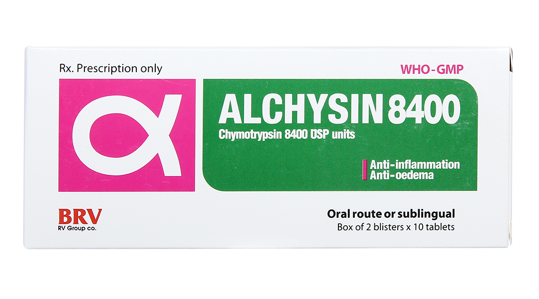 Alphachysin 8400 IU trị phù nề sau chấn thương, phẫu thuật