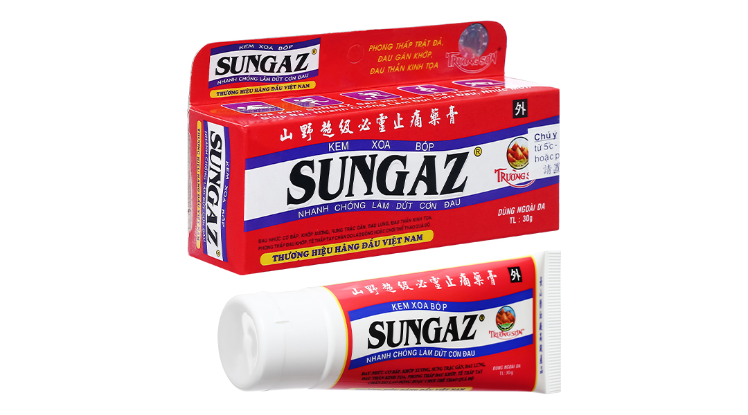 Kem xoa bóp Sungaz giảm đau cơ, xương khớp