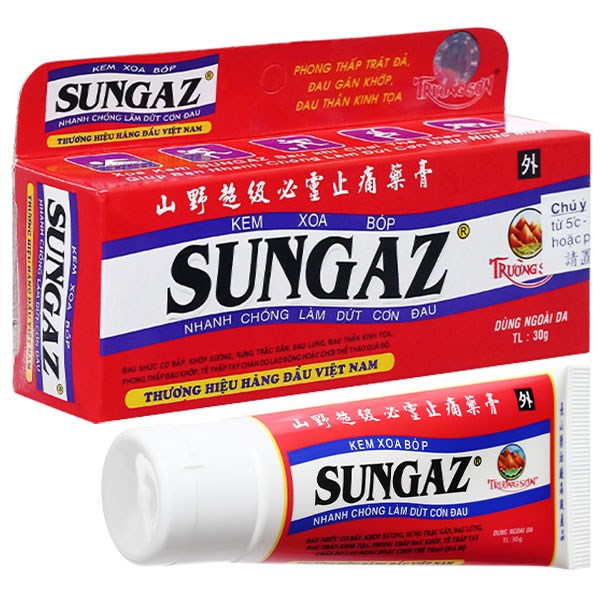 Kem xoa bóp Sungaz giảm đau cơ, xương khớp tuýp 30g - 12/2024 ...