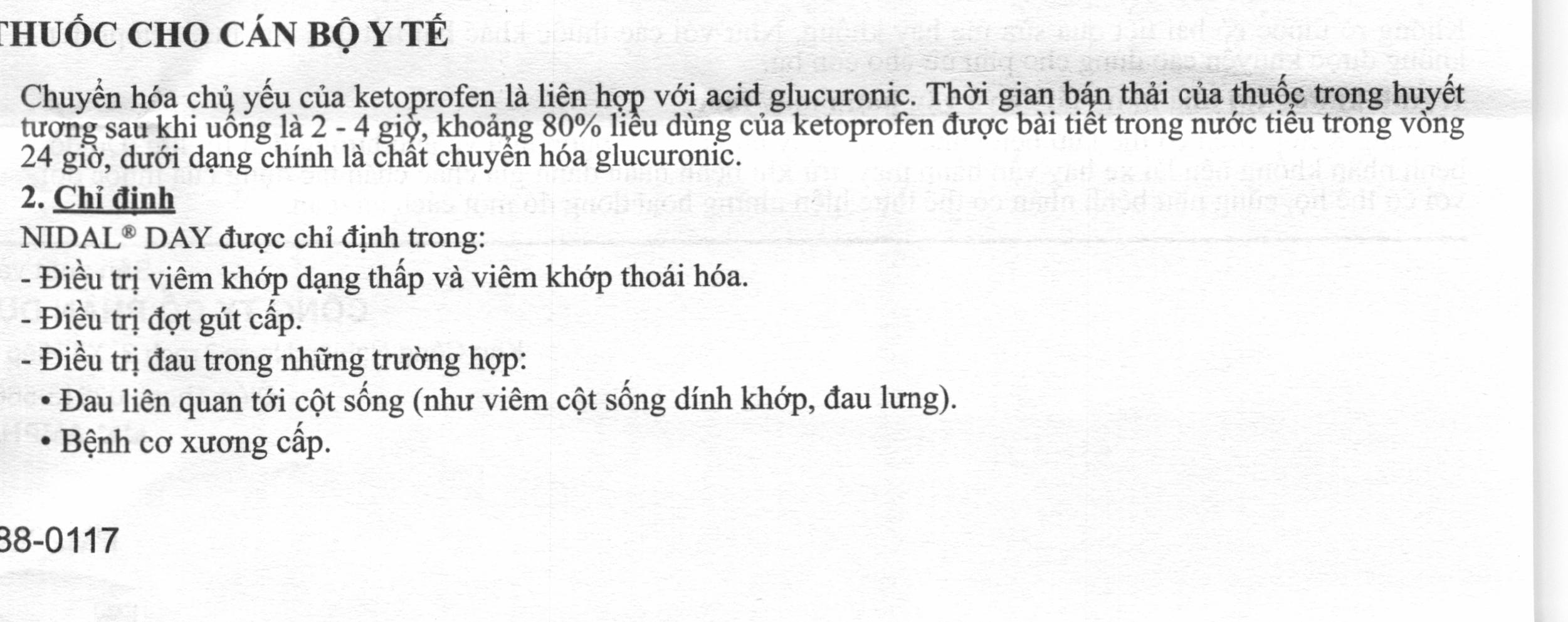 Nidal Day 50mg giảm đau, kháng viêm xương khớp