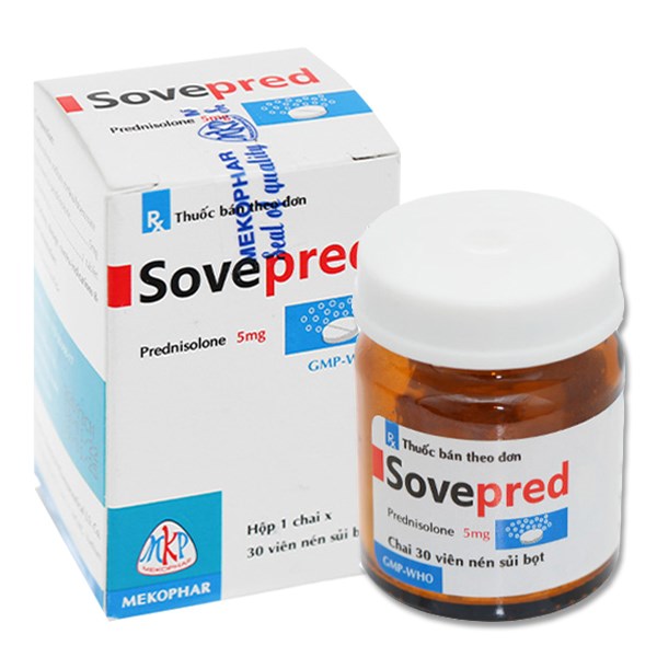 Viên sủi Sovepred 5mg chống viêm và ức chế miễn dịch