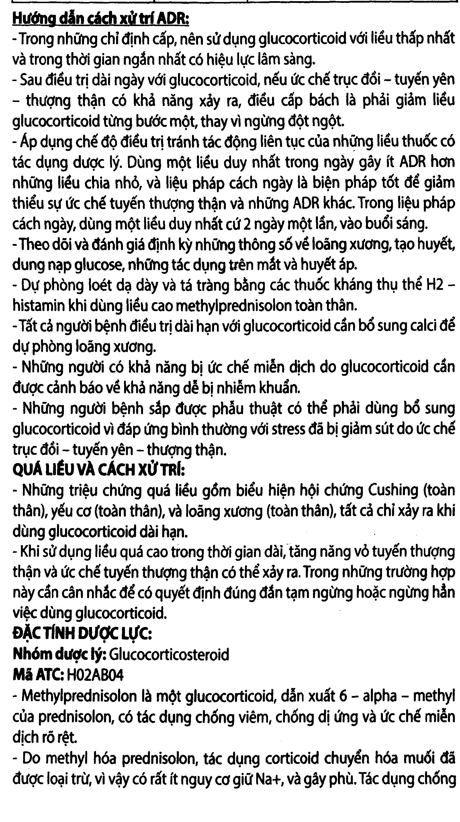 Tomethrol 4mg chỉ định cho các trường hợp cần glucocorticoid (3 vỉ x 10 viên) - 16