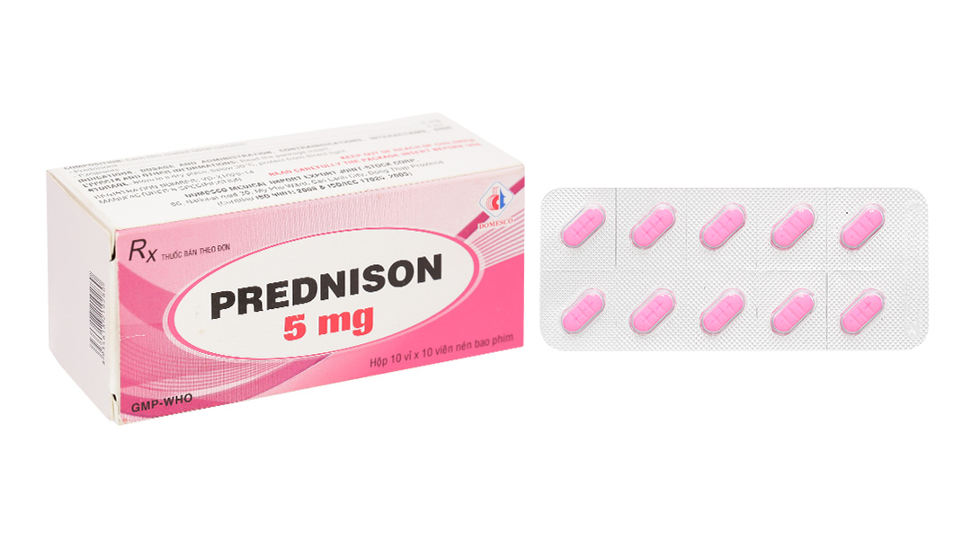 Prednison Domesco 5mg chống viêm, ức chế miễn dịch (10 vỉ x 10 viên ...