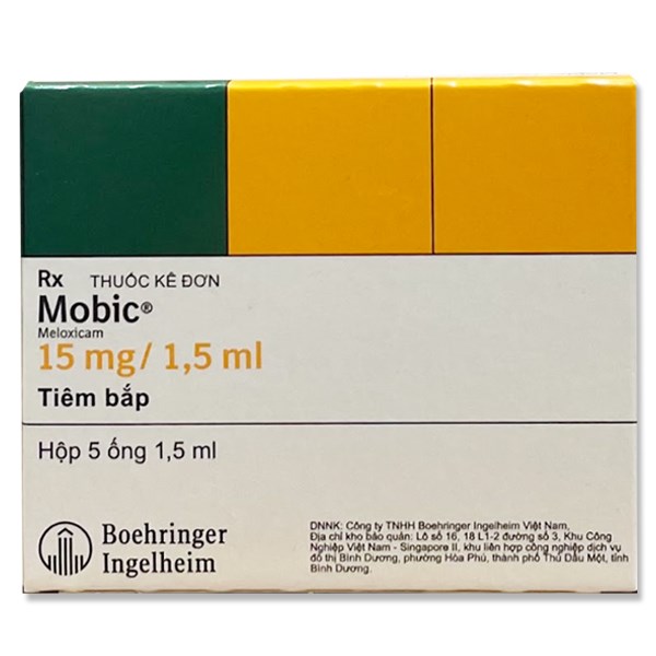 Dung dịch tiêm Mobic 15mg/1.5ml giảm đau trong viêm xương khớp