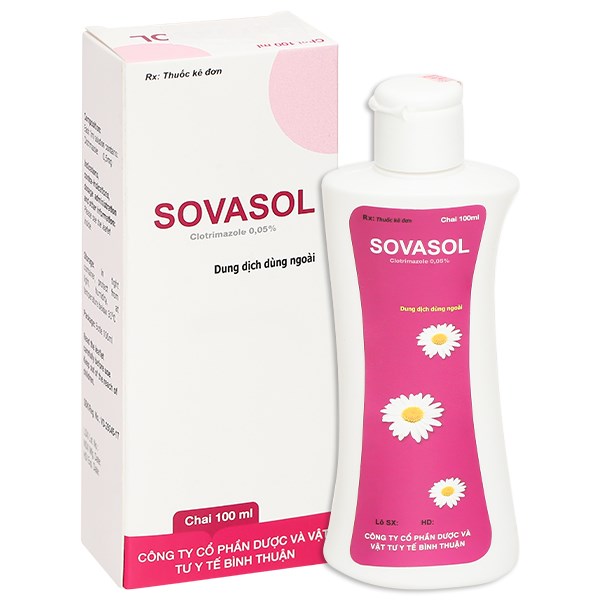 Dung dịch dùng ngoài Sovasol 0,05% điều trị nhiễm nấm Candida