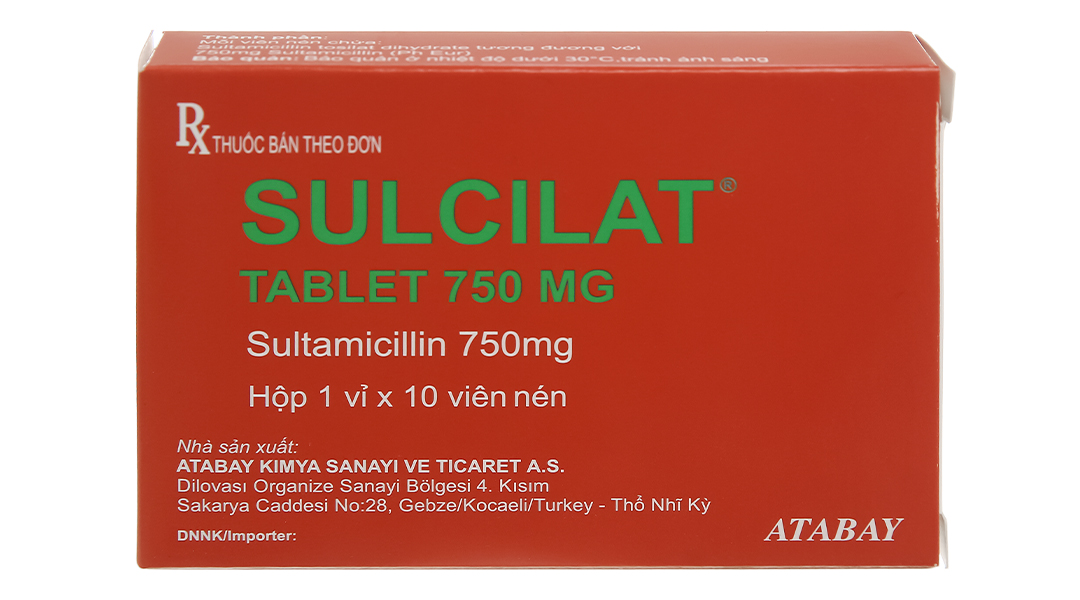 Sulcilat Tablet 750mg trị nhiễm khuẩn