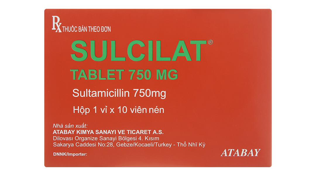 Sulcilat Tablet 750mg trị nhiễm khuẩn