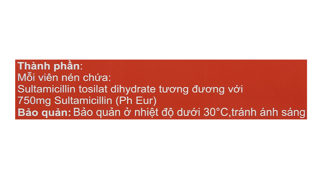 Sulcilat Tablet 750mg trị nhiễm khuẩn