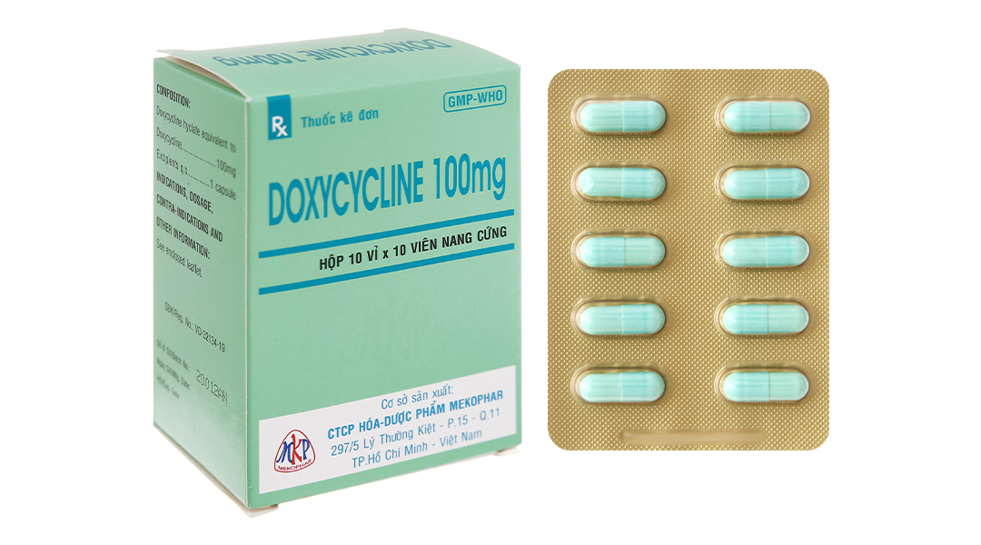 Doxycycline 100mg trị nhiễm khuẩn
