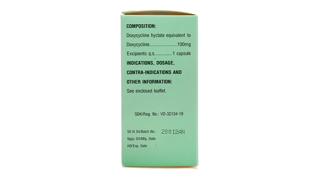 Doxycycline 100mg trị nhiễm khuẩn