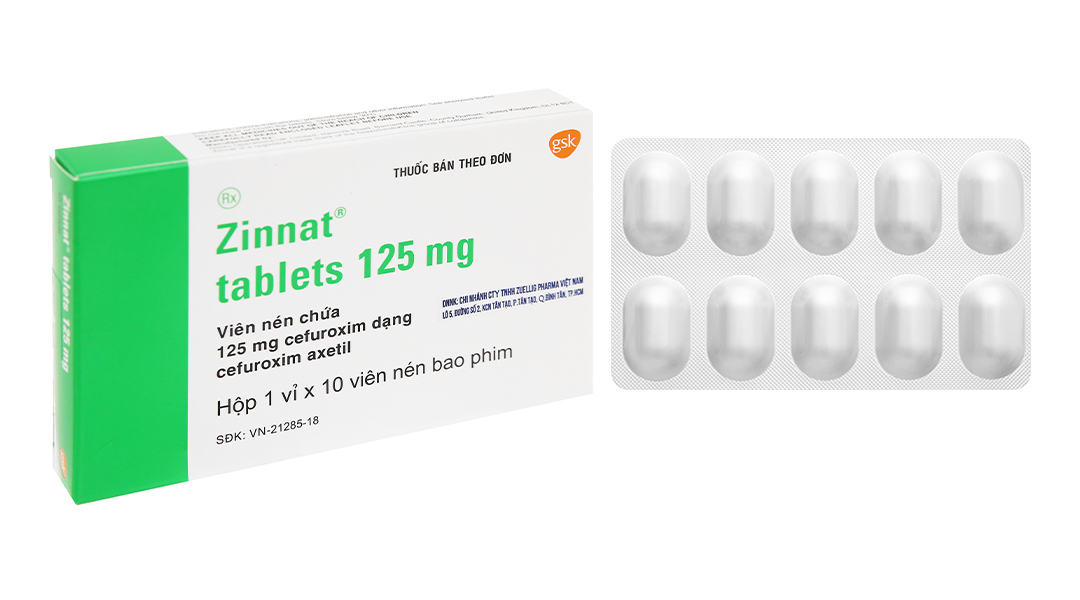 Zinnat Tablets 125mg trị nhiễm khuẩn