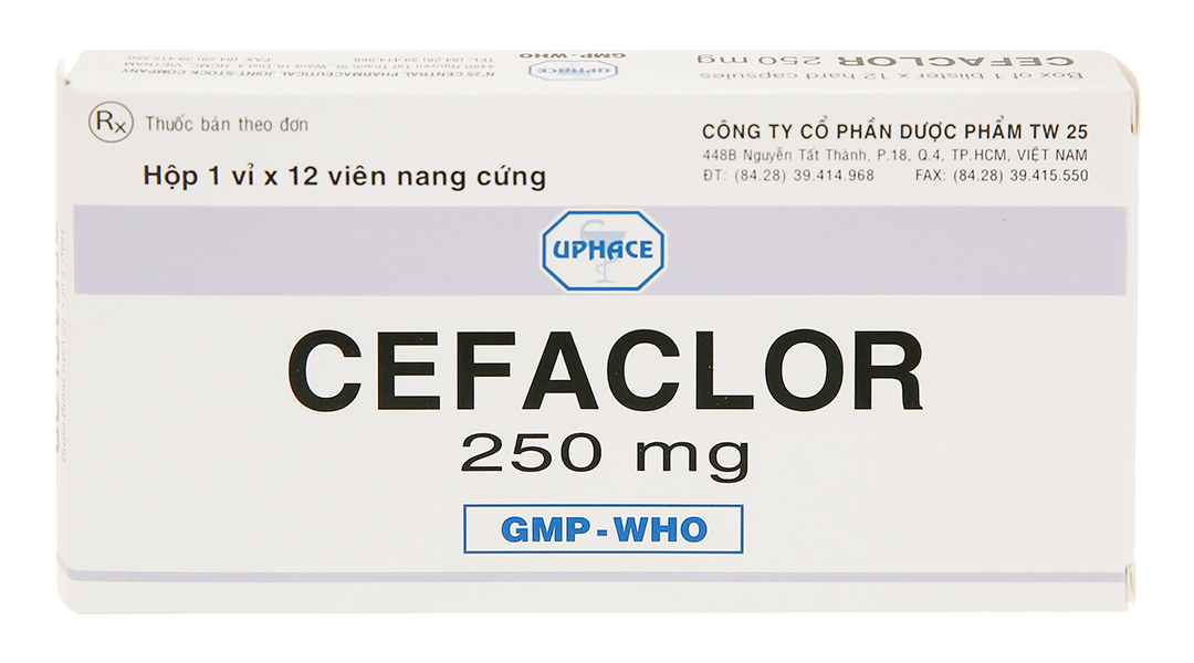 Cefaclor Uphace 250mg trị nhiễm khuẩn