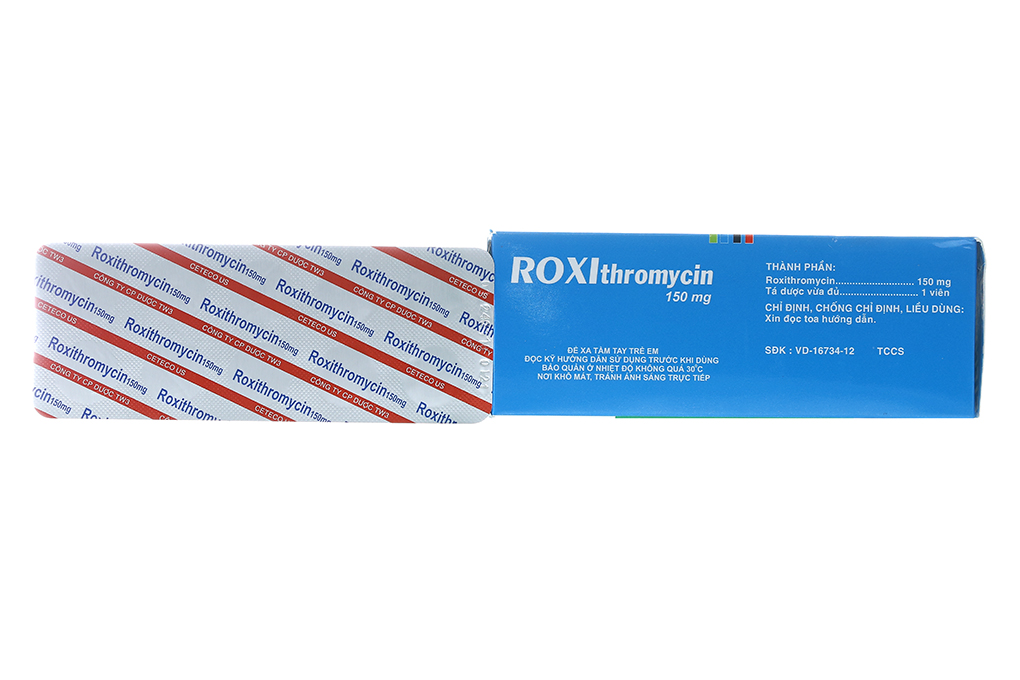 Thuốc roxithromycin 150 - Công dụng, liều dùng và tác dụng phụ