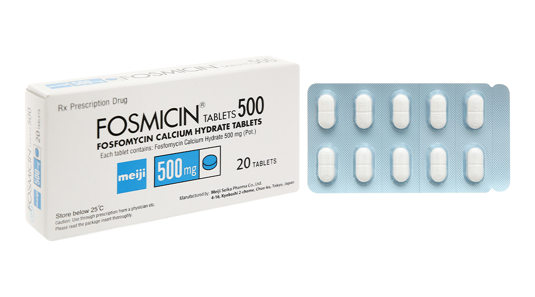 Thuốc kháng sinh Fosmicin 500mg hộp 20 viên-Nhà thuốc An Khang