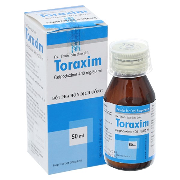 Bột pha hỗn dịch uống Toraxim 400mg/50ml trị nhiễm khuẩn