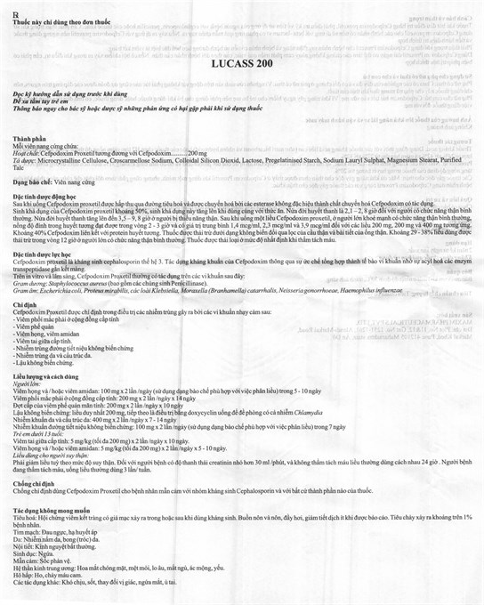 Lucass 200 trị nhiễm khuẩn