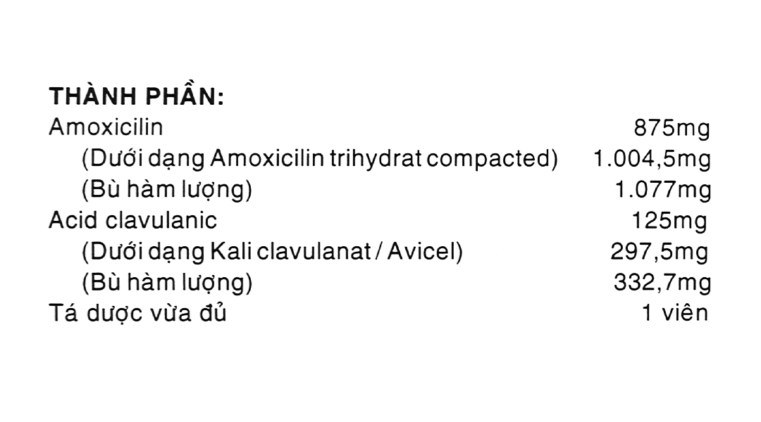 Auclatyl 875/125mg trị nhiễm khuẩn