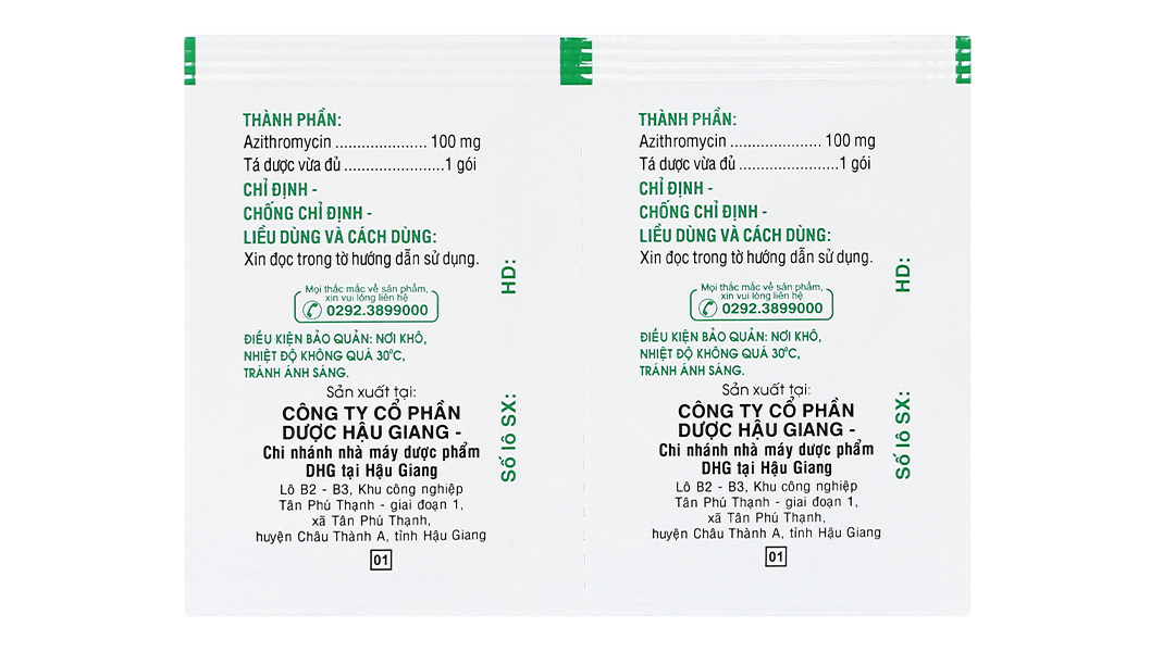 Bột pha hỗn dịch uống Zaromax 100 trị nhiễm khuẩn