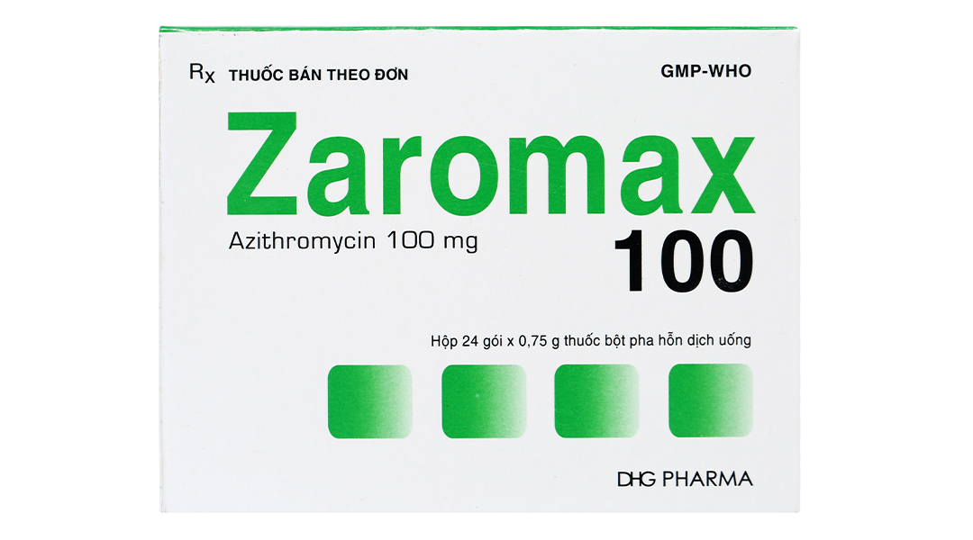 Bột pha hỗn dịch uống Zaromax 100 trị nhiễm khuẩn